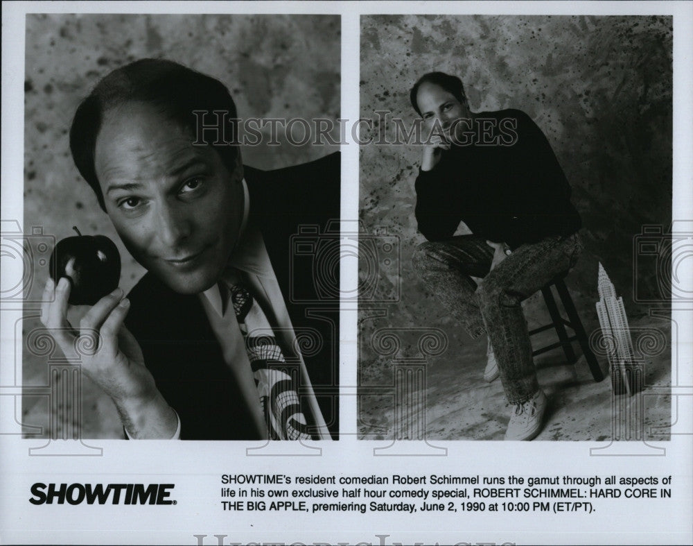 Press Photo Comedian Robert Schimmel &quot;Hard Core in the Big Apple&quot; - Historic Images