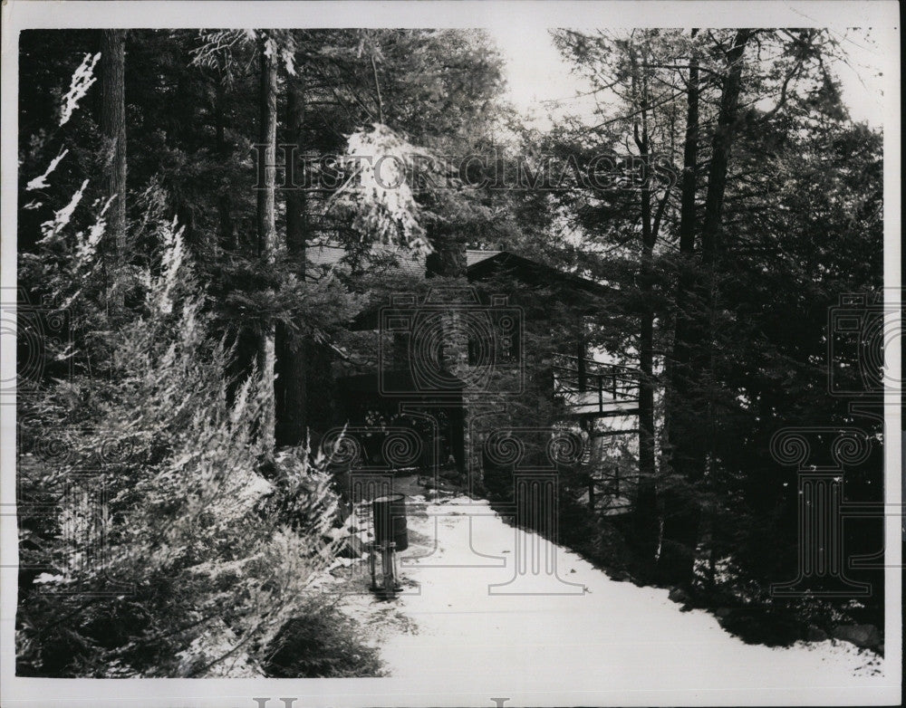 1962 Press Photo The Sherman Conn. Chalet of Dr. Arthur Schmidt-Balumler - Historic Images