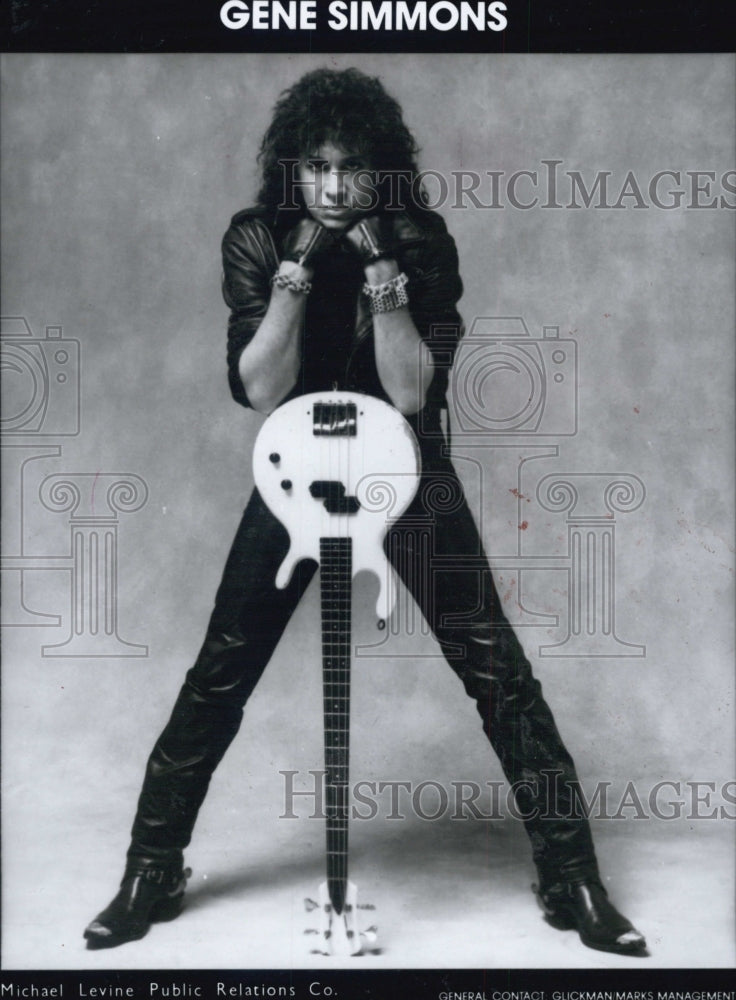 1989 Gene Simmons, American rock bassist, singer-songwriter.-Historic Images