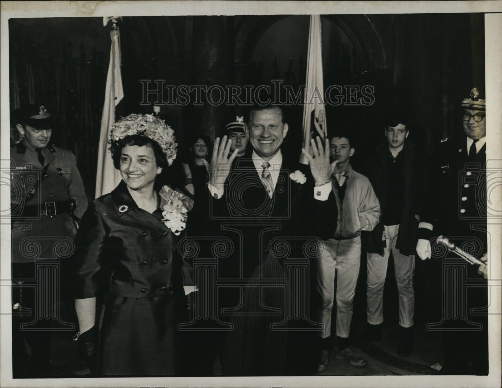 1966  Governor &amp; Mrs John Volpe of Massachusetts-Historic Images