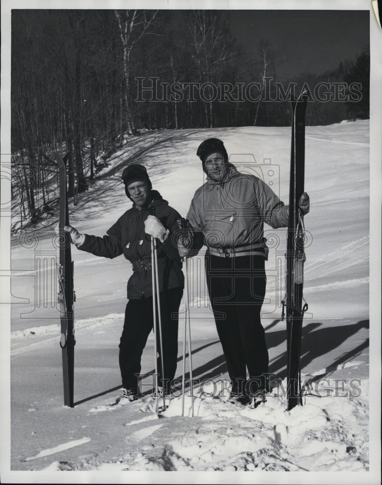 1960 Ski Patrolmen Larry Burnham &amp; Bob Holloran In New Hampshire-Historic Images