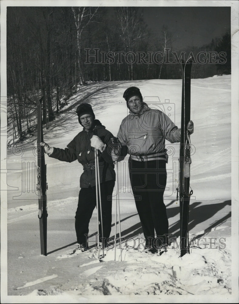 1960 Ski Patrolmen Larry Burnham &amp; Bob Holloran In New Hampshire-Historic Images