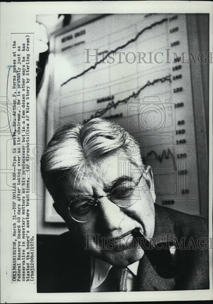 1970 Arthur Burns Chairman of Federal Reserve Board-Historic Images