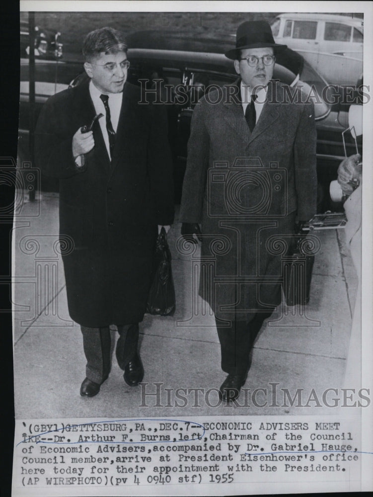 1955 Dr Arthur Burns Chairman of Federal Reserve Board-Historic Images