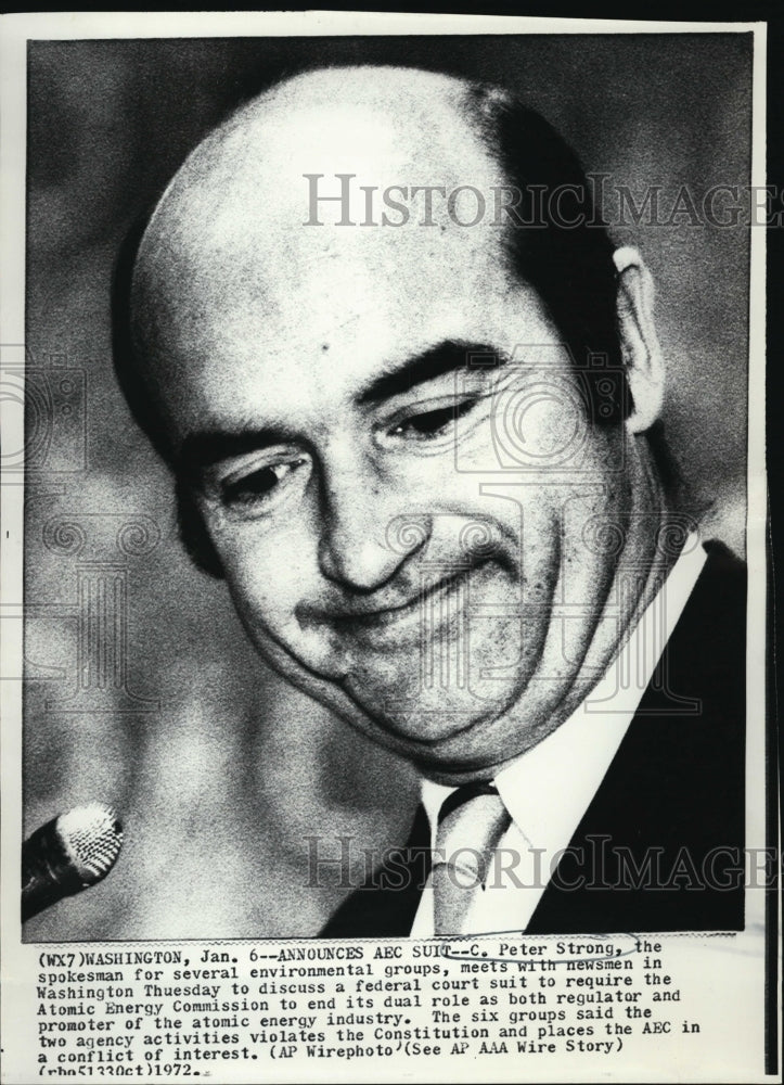 1972 C. Peter Strong, spokesman for environmental groups-Historic Images