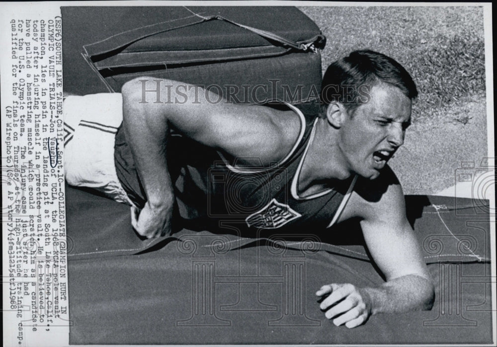 1968 Pole Vaulter of UCLA Jon Vaughn - Historic Images