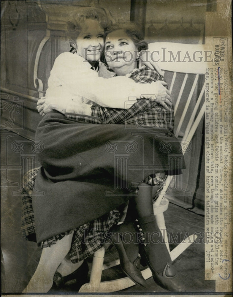 1973 Debbie Reynolds with Veteran actress Patsy Kelly.-Historic Images