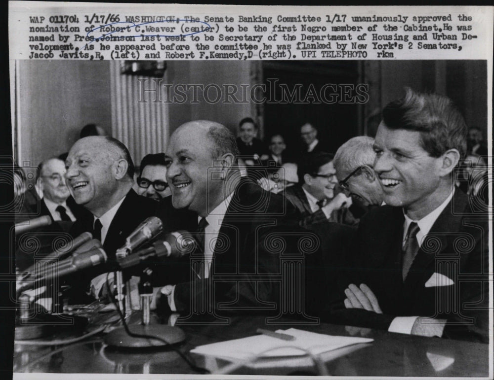 1966 Press Photo Robert Weaver of Senate Banking Committee - Historic Images