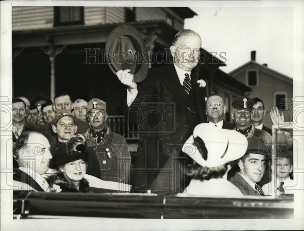 1939 Press Photo Senator Burton Wheeler Speaking Before Hometown In Hudson - Historic Images