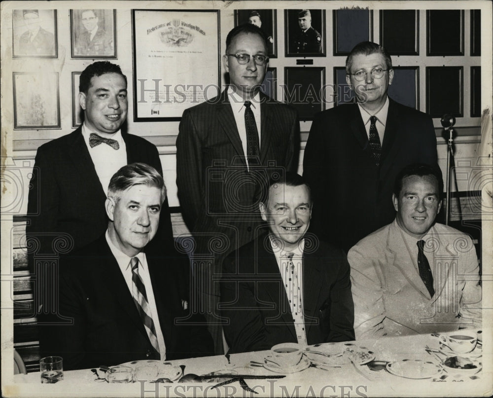 1959 Press Photo Rep.Thomas P. O'Neill,Thomas Russell, & Mayor William Donovan - Historic Images