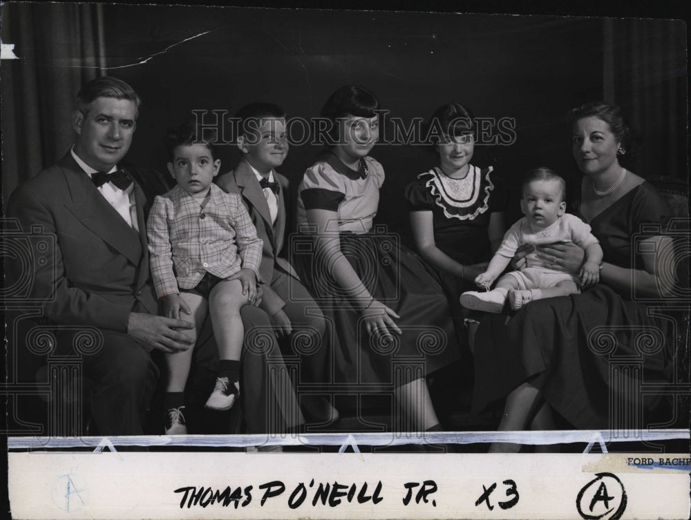 Press Photo Cong. Thomas P. O&#39;Neill and family Portrait. - RSM00267 - Historic Images