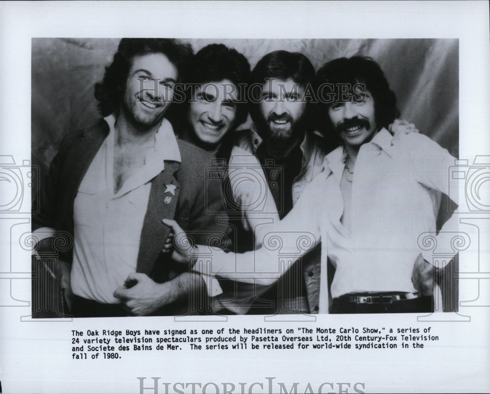 Press Photo The Oak Ridge Boys Musicians band Entertainers the Monte Carlo Show - Historic Images