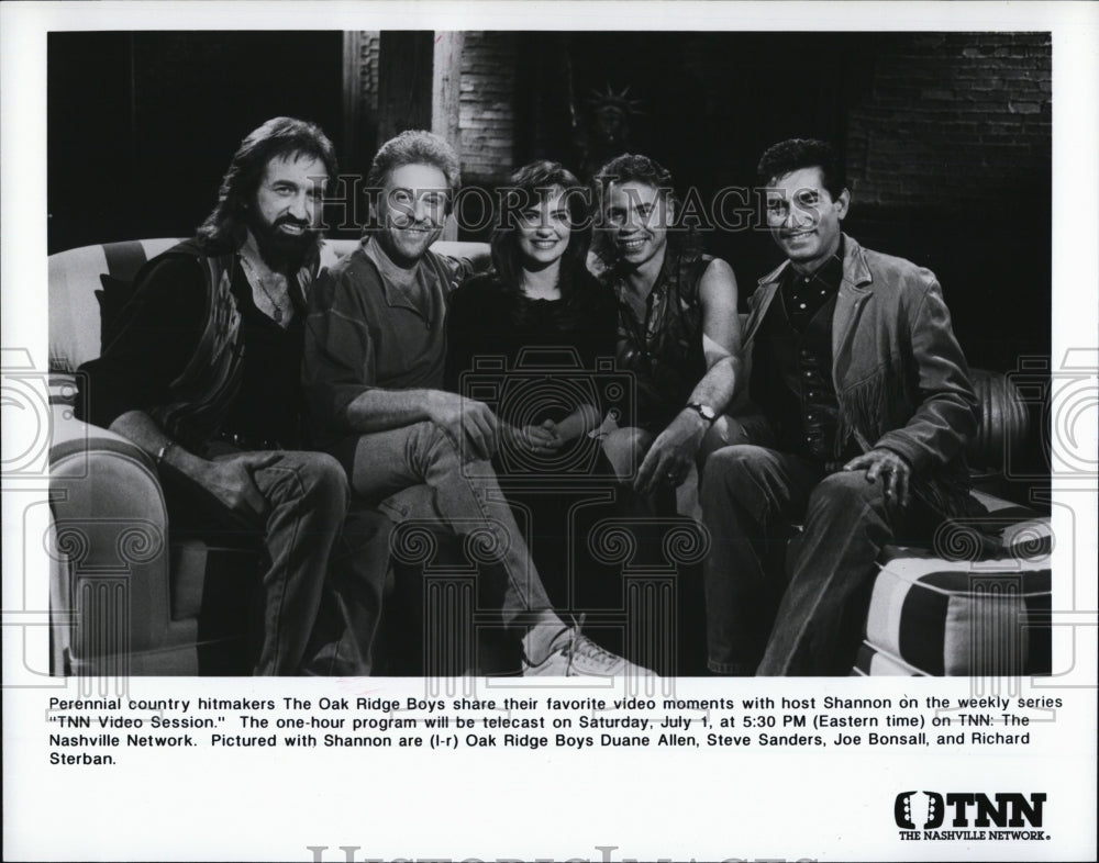 Press Photo The Oak Ridge Boys on TNN video Duane Allen, Steve Sanders, Joe - Historic Images