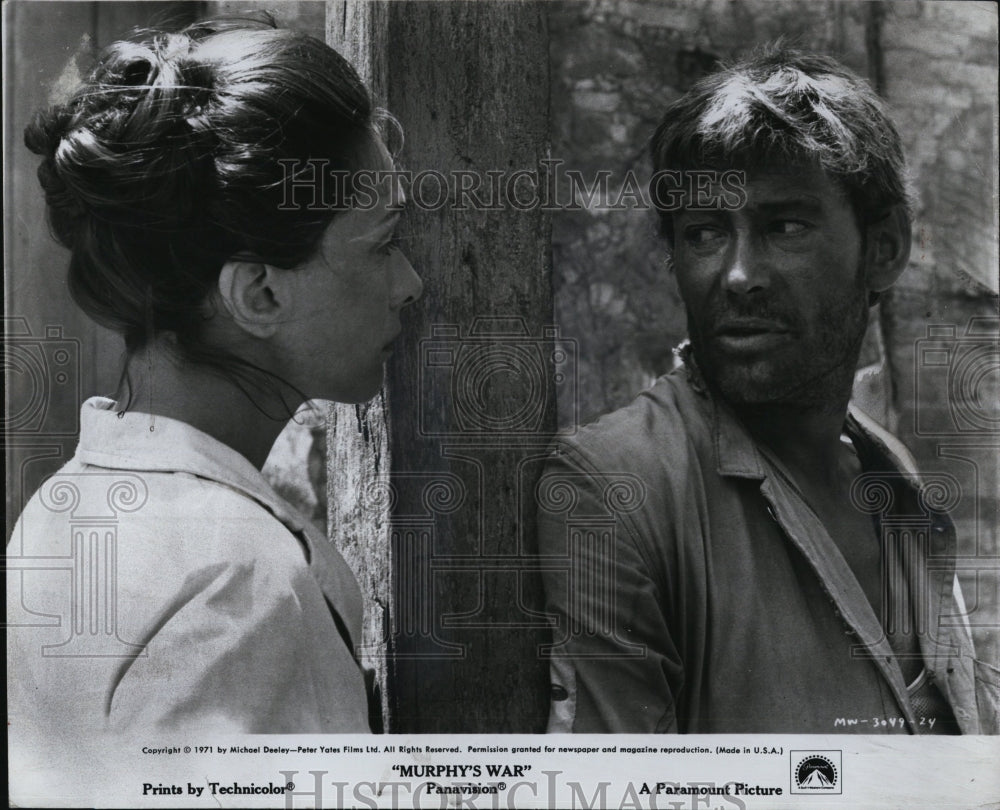 1971 Press Photo Peter O&#39;Toole, Sian Phillips &quot;Murphy&#39;s War&quot; - RSM00399 - Historic Images