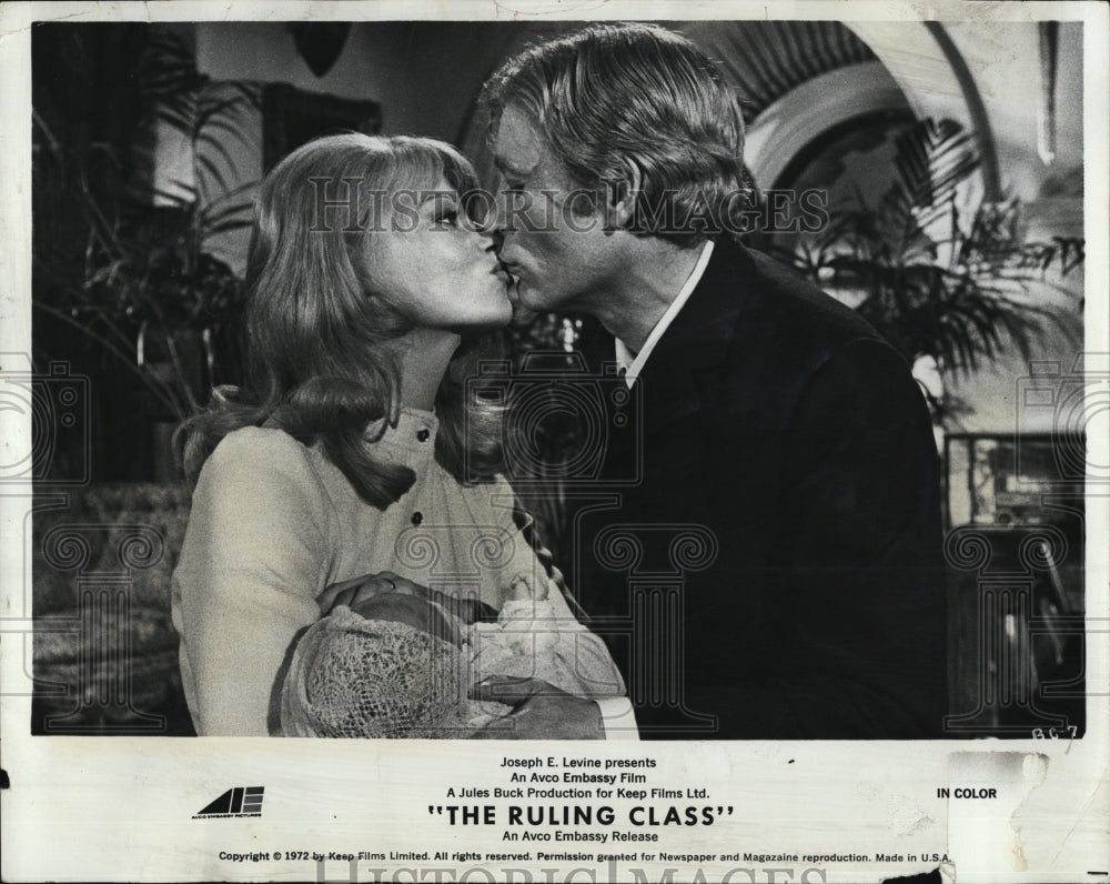 1972 Press Photo Peter O'Toole, Carolyn Seymour "The Ruling Class" - Historic Images