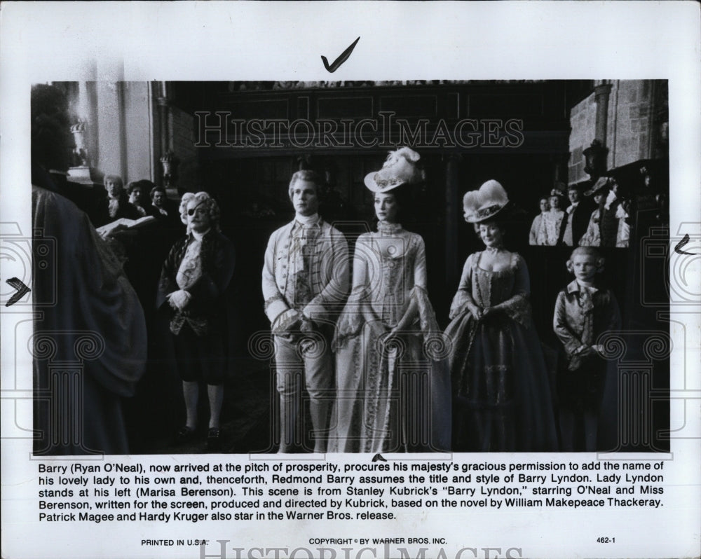 1975 Press Photo Ryan O'Neal, Marisa Berenson "Barry Lyndon" - RSM00467 - Historic Images