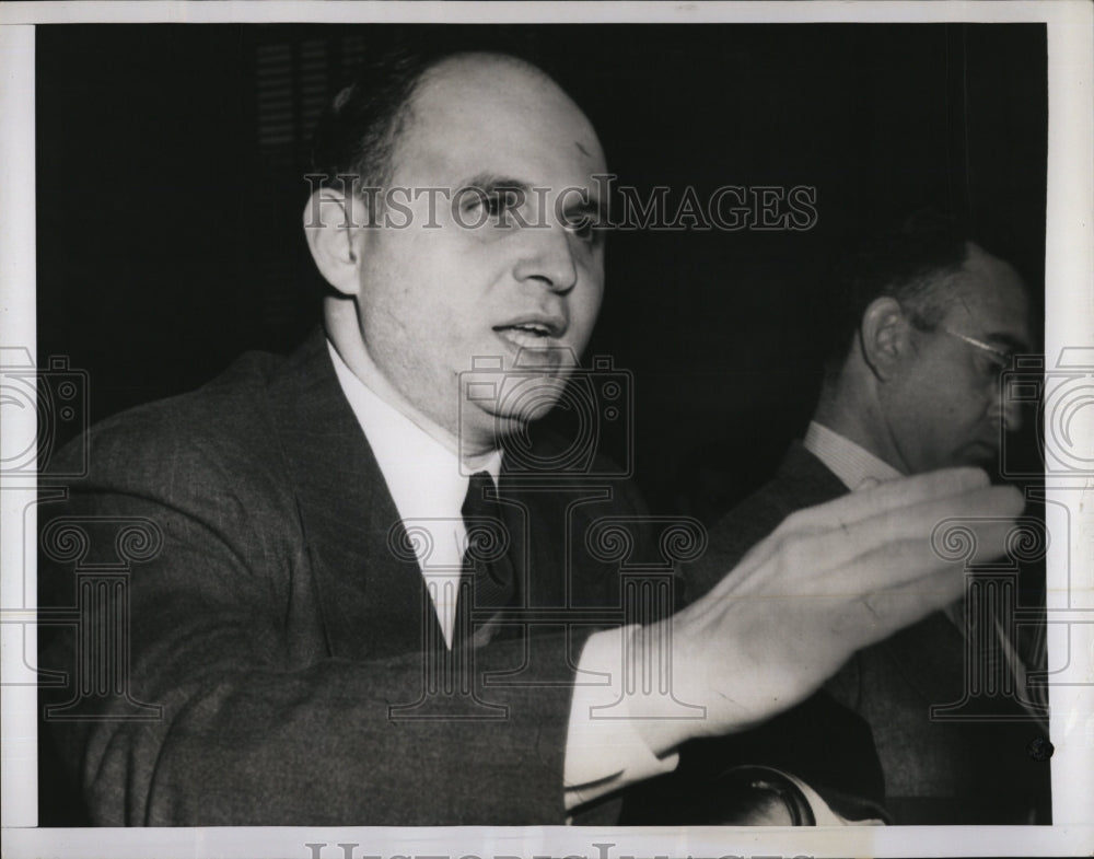 1949 Press Photo Ludwig Teller, N,Y, labor lawyer depends for Taft-Hartley act. - Historic Images
