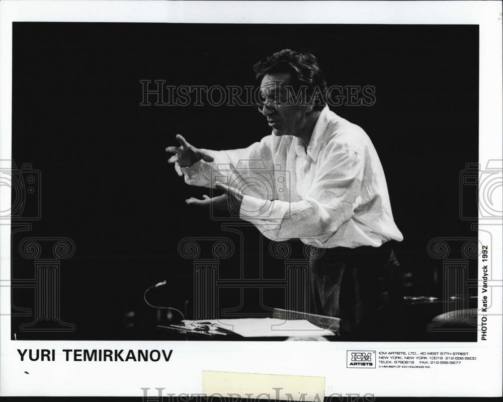 1992 PressPhoto Yuri Temirkanov,Russian Conductor for St.Petersburg Philharmonic - Historic Images