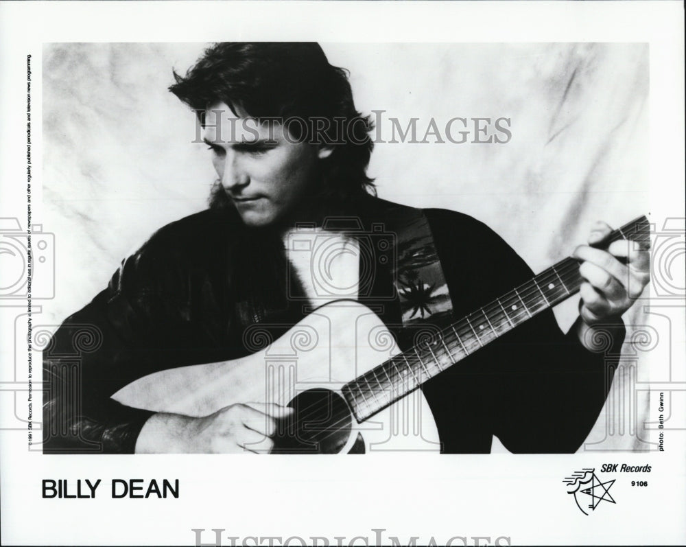 Press Photo Musician, Billy Dean on SBK Records - Historic Images