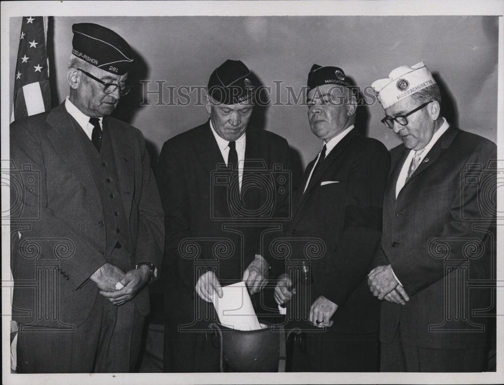 1964 Press Photo Tom Fitzgerald American Legion Howell Cullinan Gladwin - Historic Images