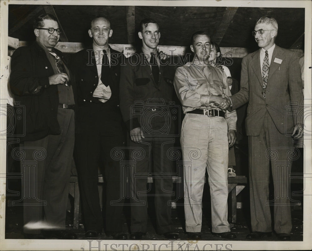 1949 Press Photo John McDonald, Russell LaForge, T. Morris, E. Beaume, E Heavy - Historic Images