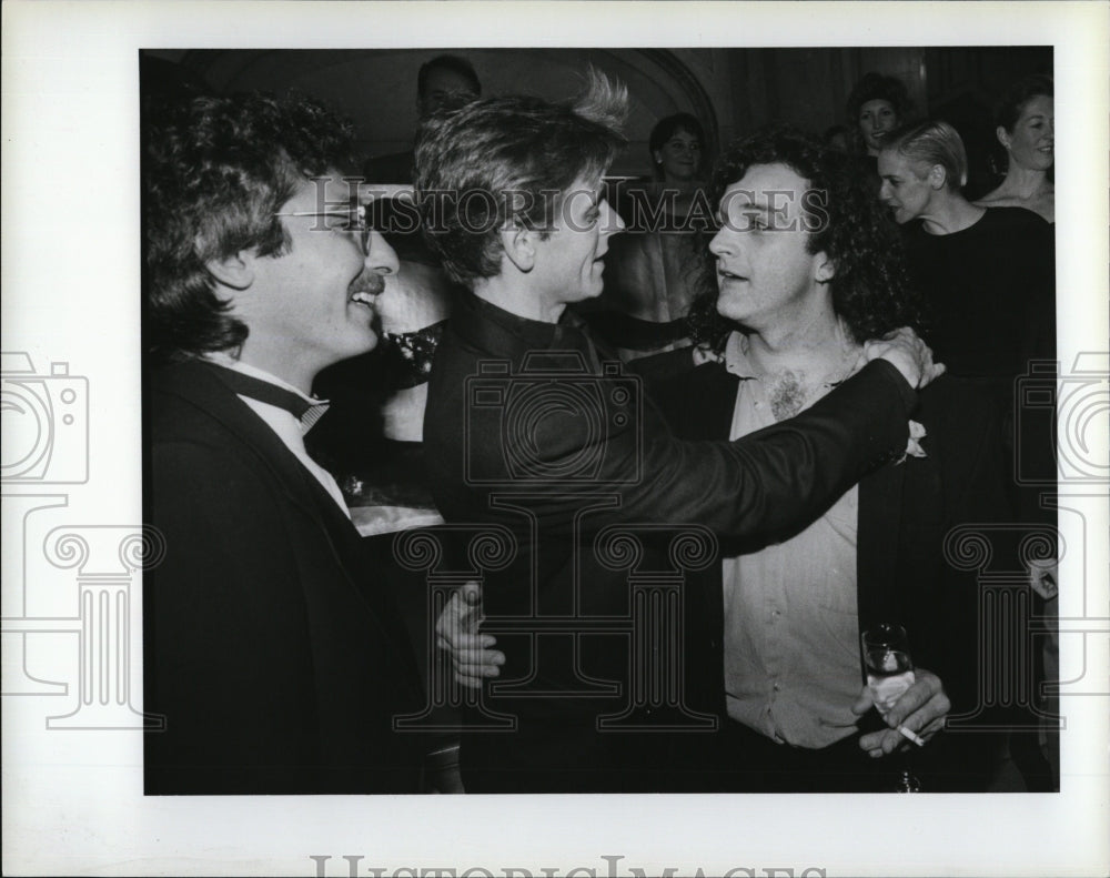 1990 Press Photo Dancers Mark Morris &amp; Mikal Baryshnikov At Performance Party - Historic Images