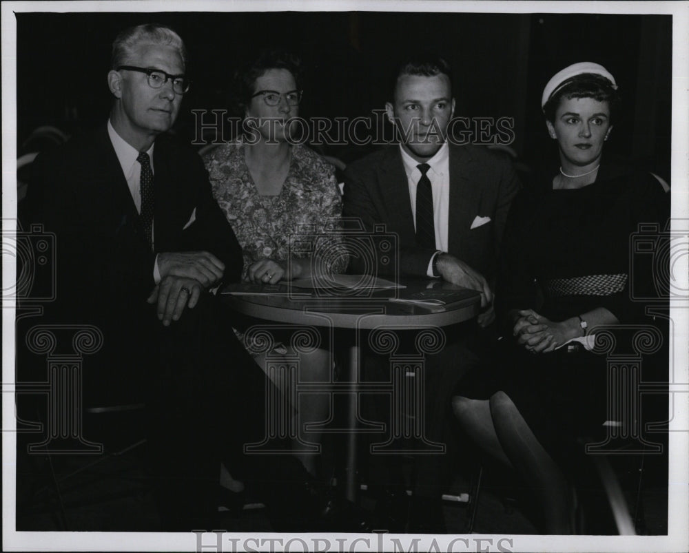 1960 Press Photo Mr & Mrs RL Rice , Mr & Mrs Wm Osgood, Colby Jr College - Historic Images