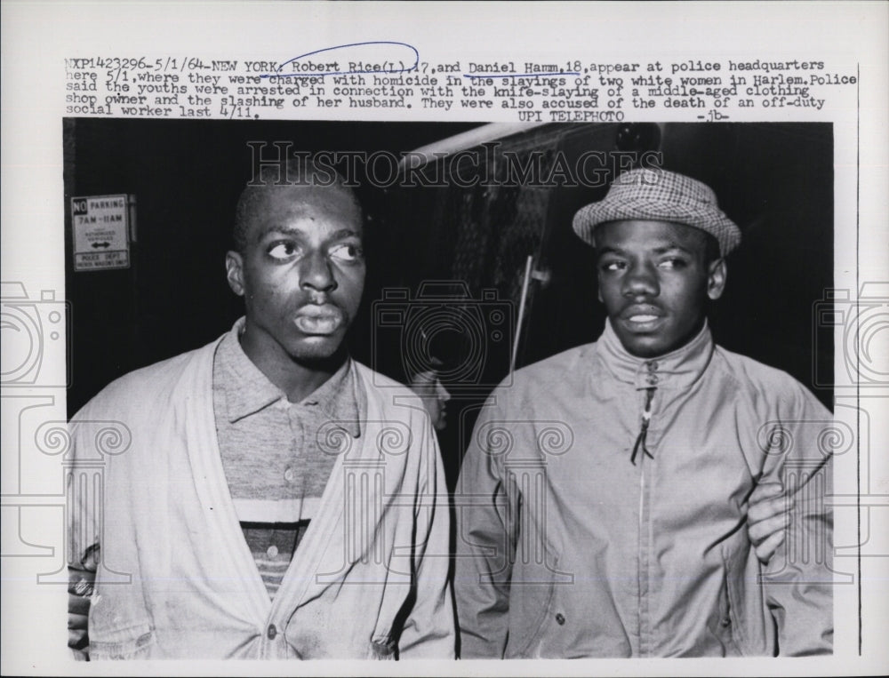 1964 Robert Rice & Daniel Hamm, charged with murder - Historic Images