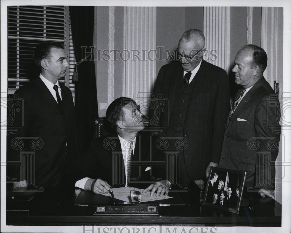 1964 Press Photo Mass Gov Endicott,SM Rice,E MArtin &amp; A Brown - Historic Images