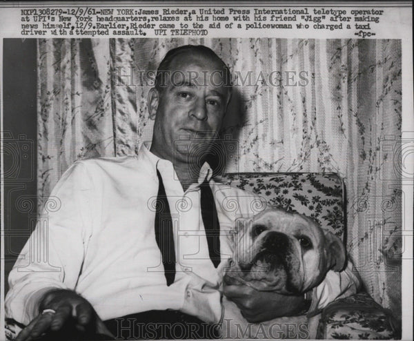 1961 James Rieder, UPI teletype operator - RSM01513 - Historic Images