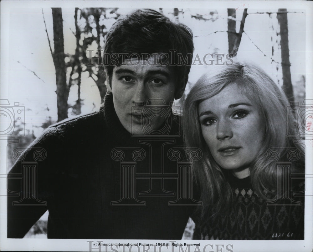 1969 Press Photo Actor Christopher Jones, Yvette Mimieux In Three In The Attic - Historic Images