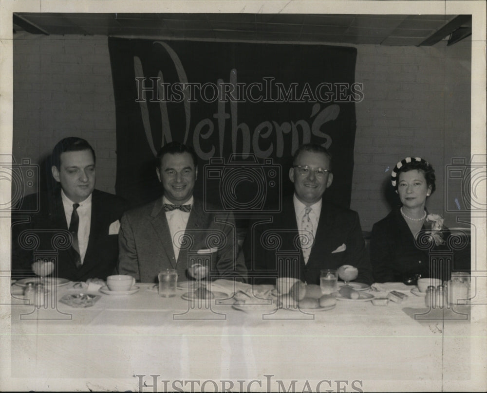 1958 Press Photo Fred Rich Paul Sega David Schulman Ketchum Wethern's Temple - Historic Images