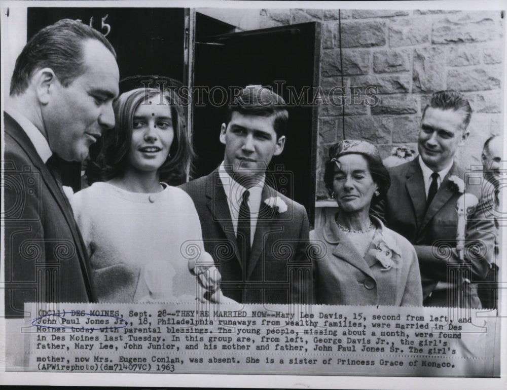 1963 Press Photo Mary Lee Davis, Niece Of Princess Grace &amp; John Paul Jones Jr. - Historic Images