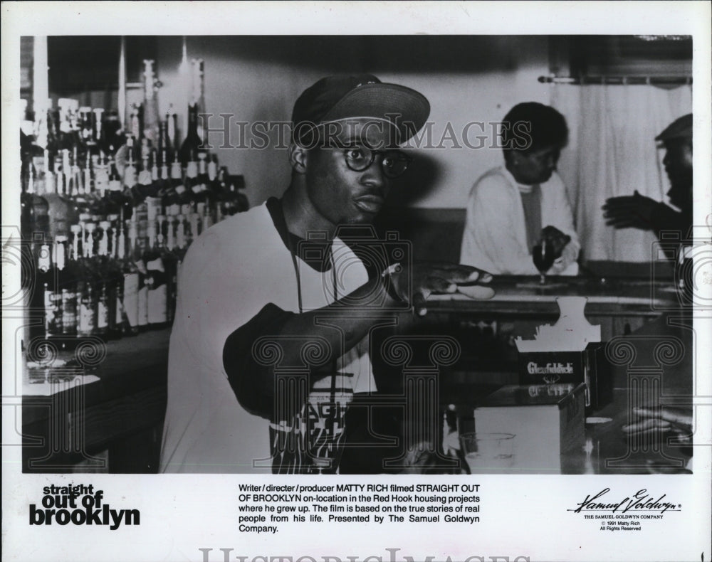 1991 Press Photo Writer/Director/Producer Matty Rich, &quot;Straight Out Of Brooklyn&quot; - Historic Images