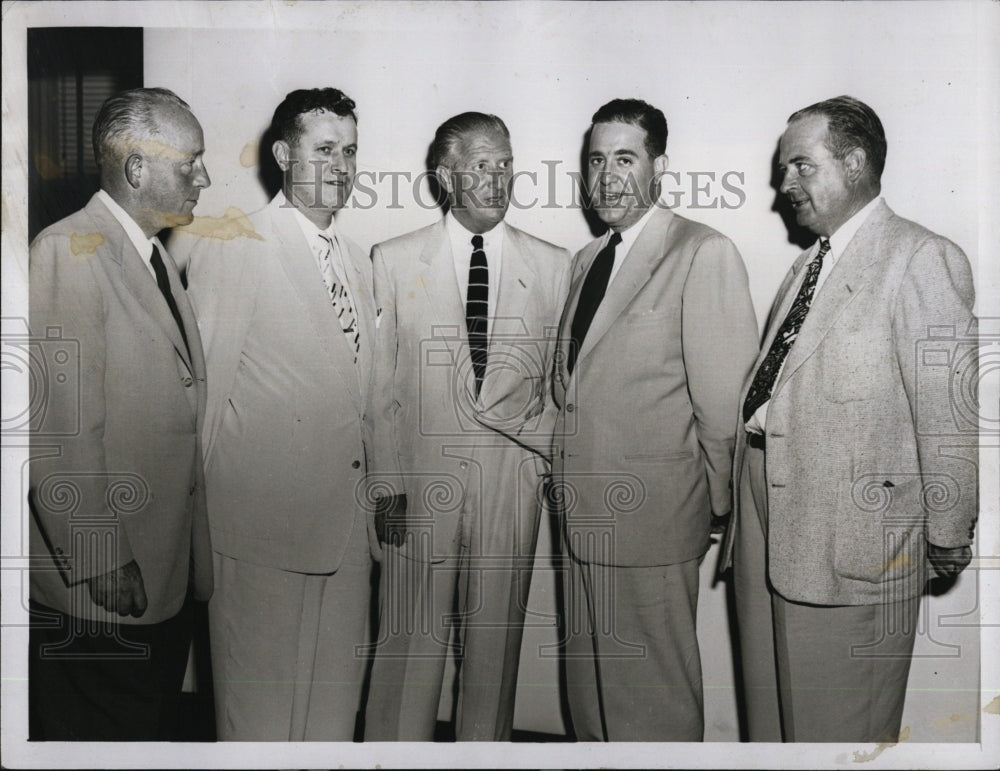 1954 Press Photo Ray Tanner, J B Delaney, D Paterson, J Vranizan, D J McCarthy - Historic Images