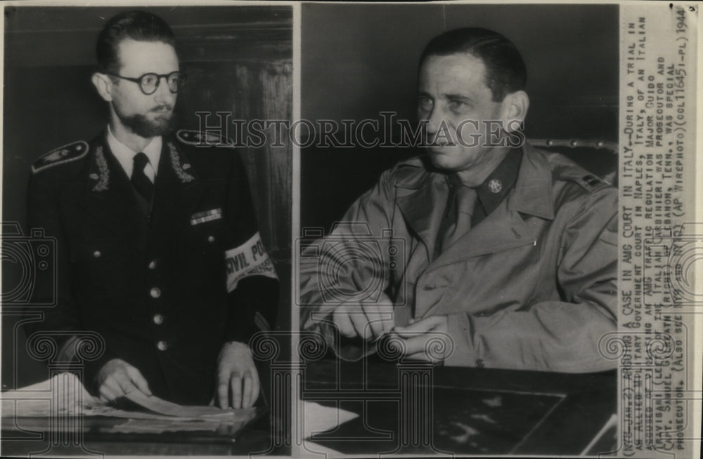 1944 Press Photo Major Guido Travisani In Court - RSM02139 - Historic Images