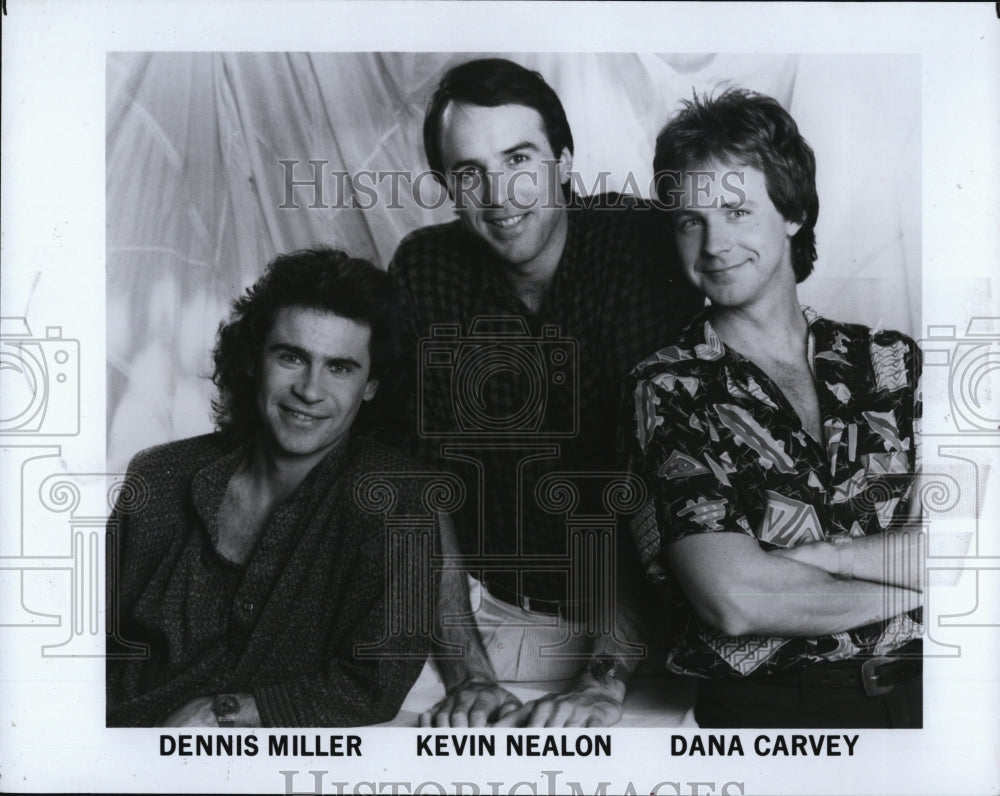 1992 Press Photo Actors Dennis Miller,Kevin Nealon &amp; Dana Carvey - RSM02207 - Historic Images