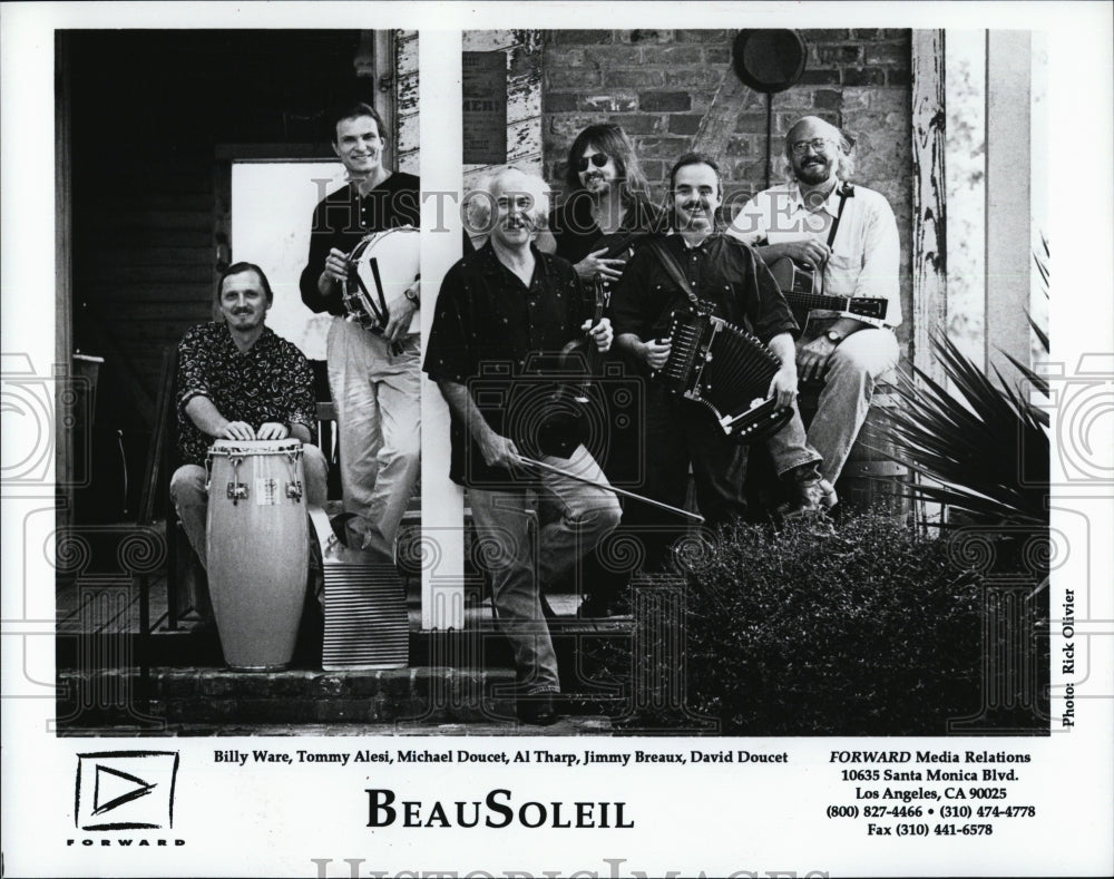 Press Photo members of Cajun band BeauSoleil - RSM02297 - Historic Images