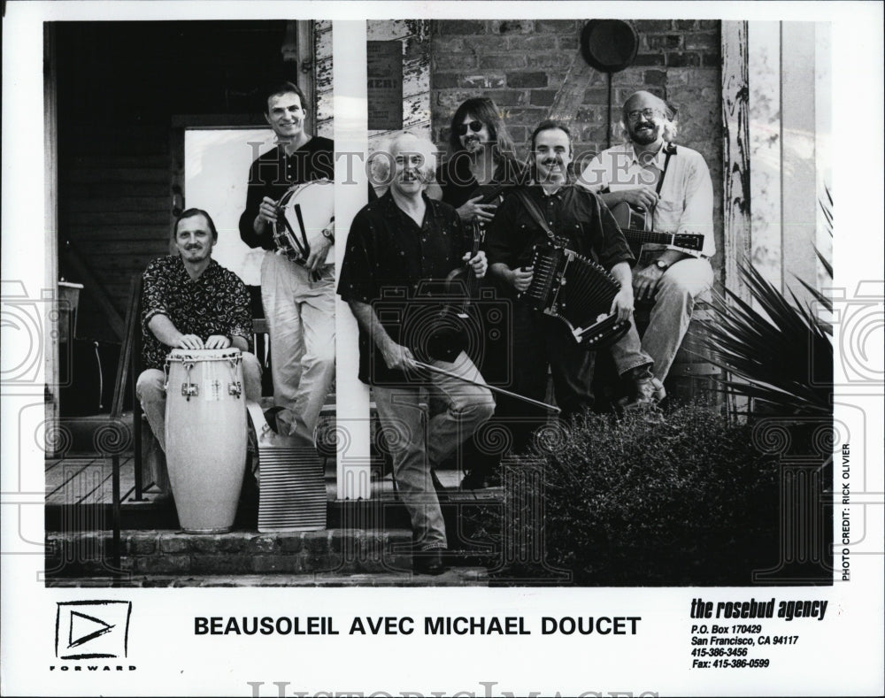 members of Cajun band BeauSoleil with Michael Doucet - Historic Images