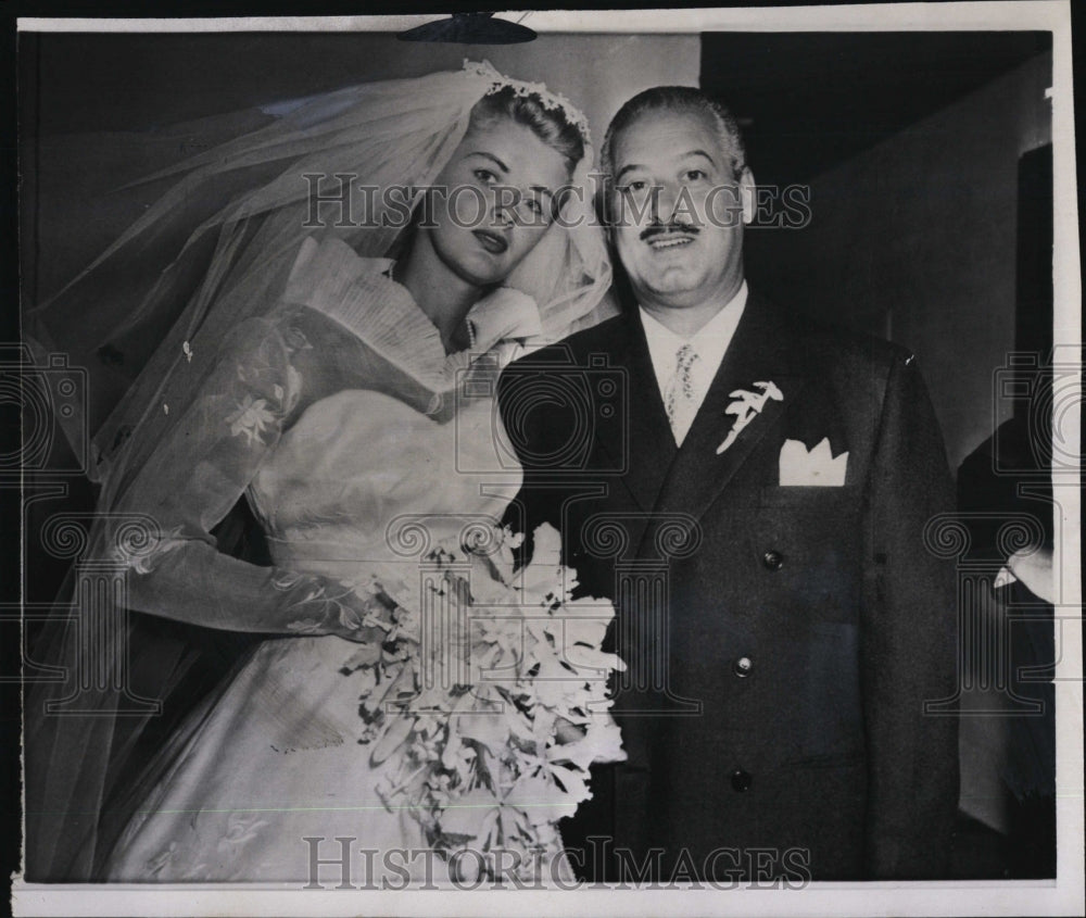 1958 Press Photo Louis Rene Beaudoin Former Canadian House &amp; Wife Alice Outram - Historic Images