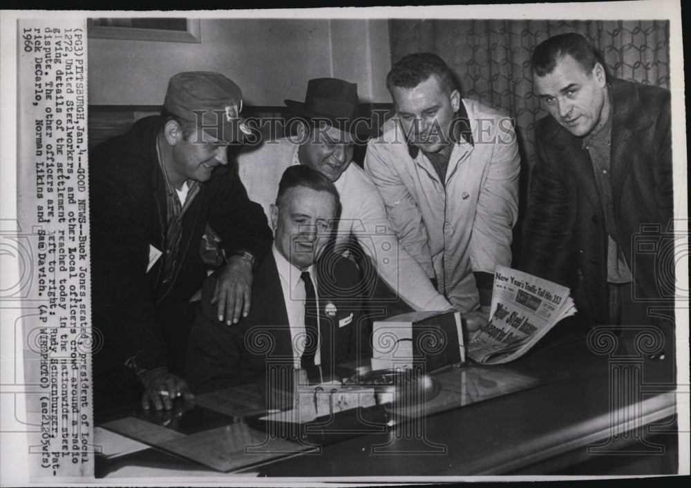 1960 Buck Jones President Of United Steelworkers &amp; Local Officers-Historic Images