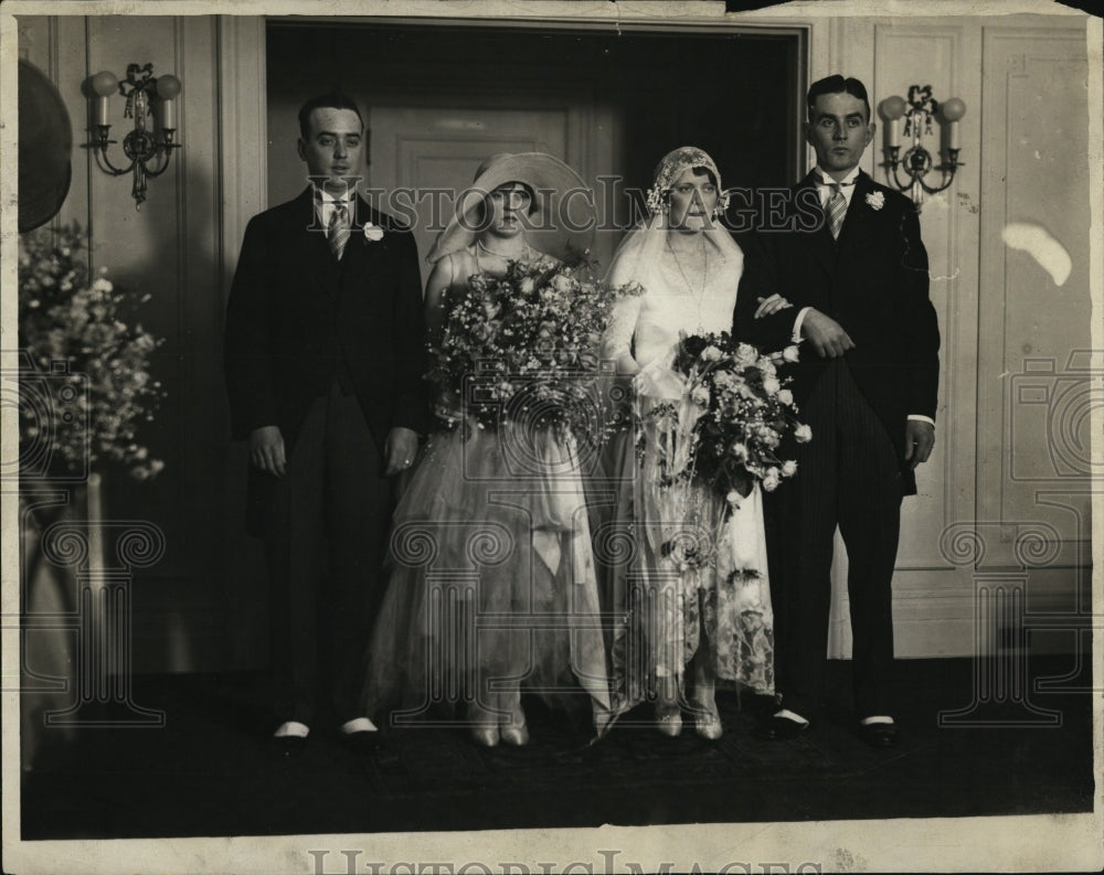 1928 Press Photo Fred Fitzgerald, Mary O&#39;Hearn Wedding, John F. Fitzgerald Jr. - Historic Images