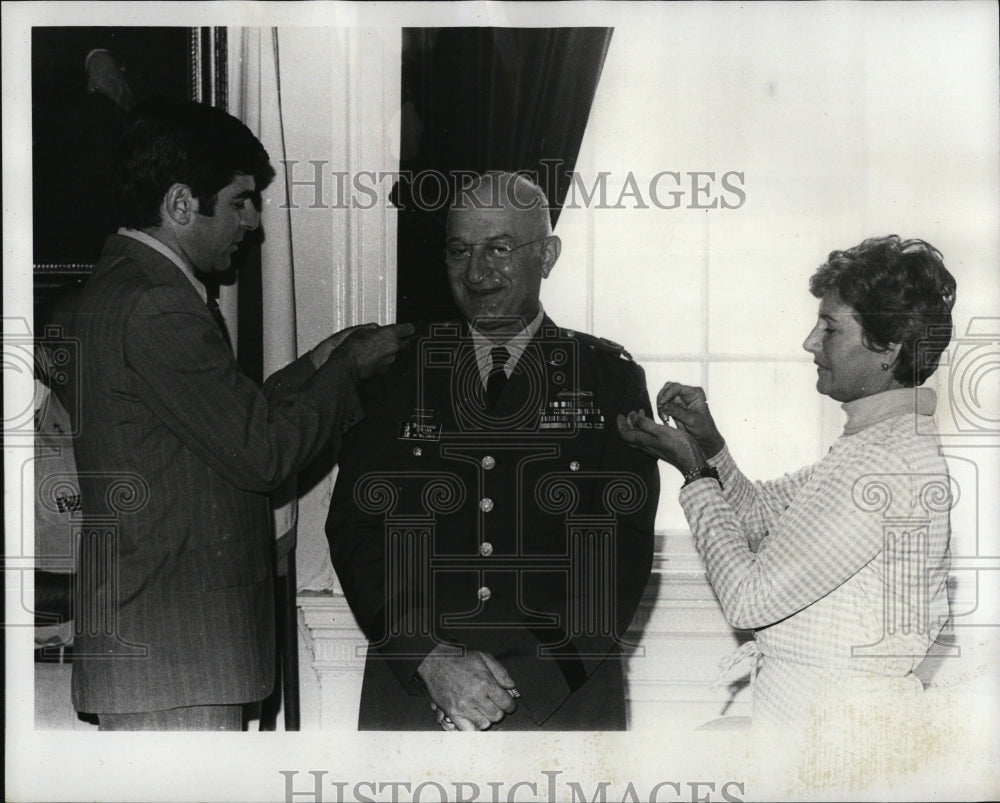 1975 Major General Nicholas J. Del Torto, Governor Michael S Dukakis - Historic Images