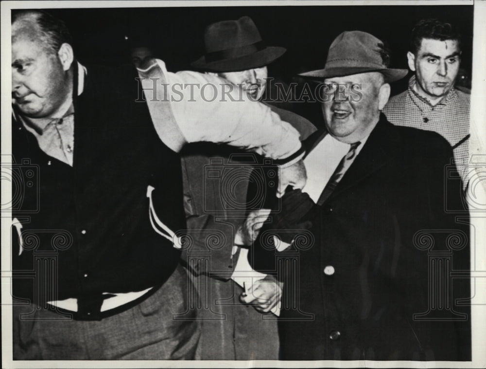 1957 Press Photo Teamsters Union President Dave Beck &amp; Son Dave Jr. IN Seattle - Historic Images