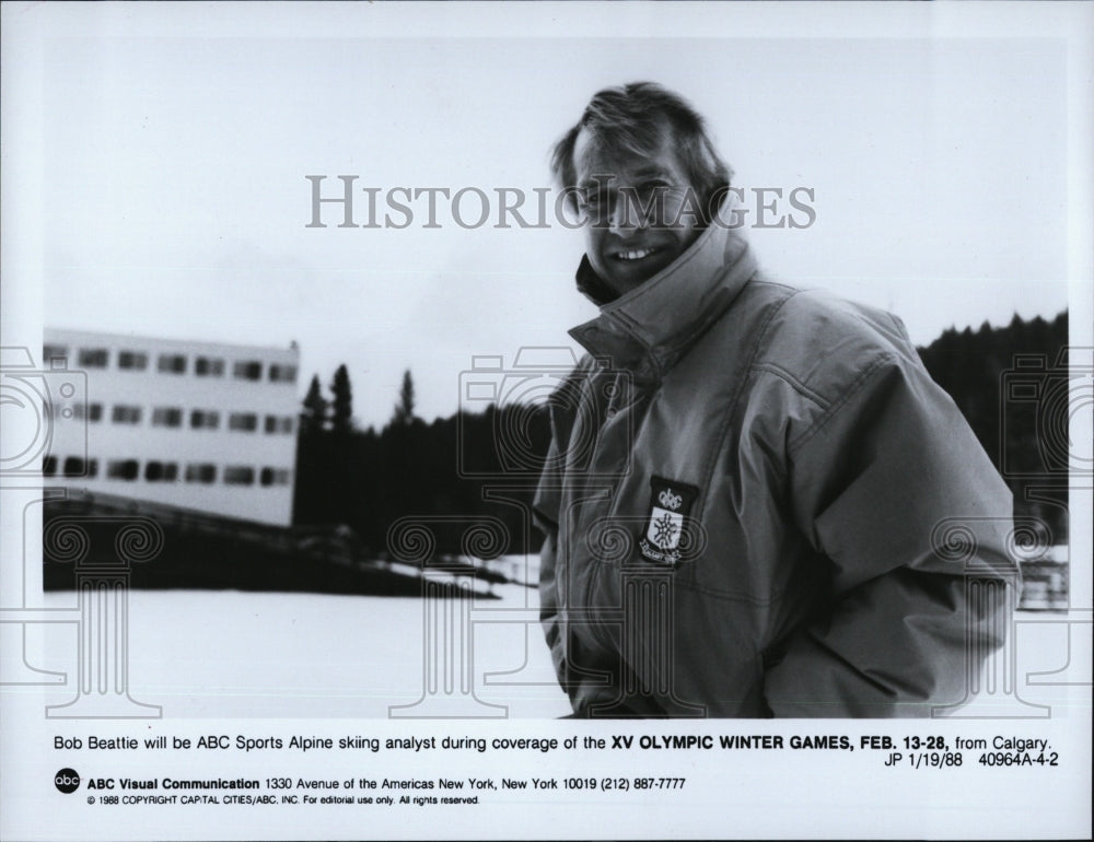 1988 Press Photo Bob Beattle XV Olympic games analyst - RSM02637 - Historic Images