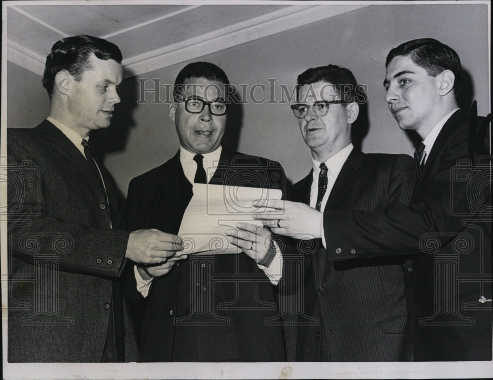 1963 Press Photo Attorney Gen. Brooke,Gael Mahony,Walter Skinner,William Dockser - Historic Images