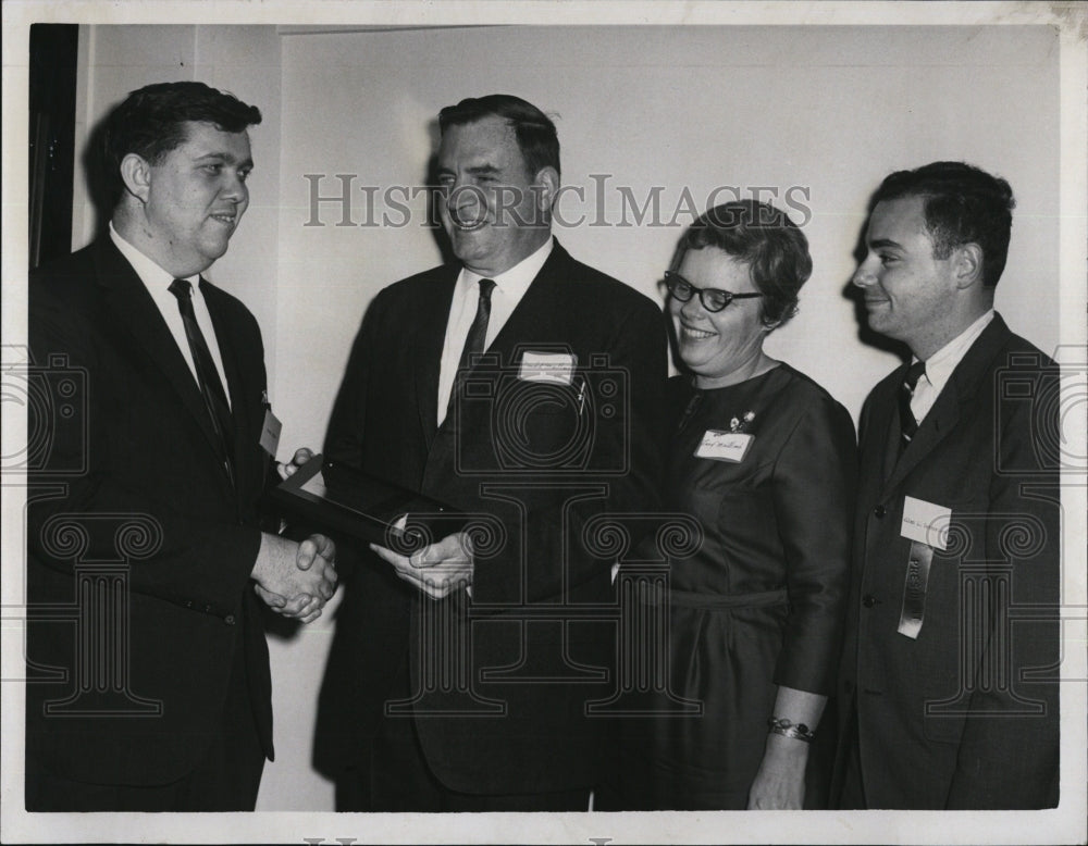1967 Press Photo Bruce Allen, Donald Mailloux, Mrs. Mailloux & A. Desrosiers - Historic Images