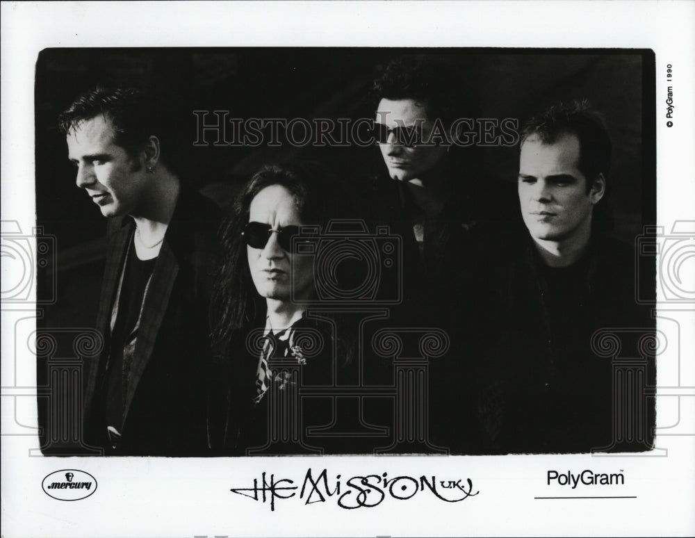 1990 Press Photo The Mission are a gothic rock band formed in 1986 - Historic Images