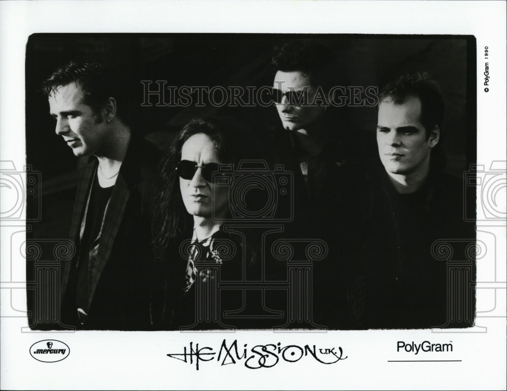 1990 Press Photo The Mission are a gothic rock band formed in 1986 - Historic Images