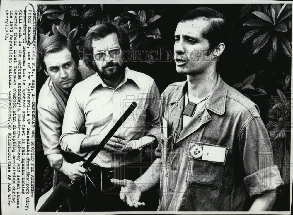 1973 Press Photo Peter Mohoney Of The Gainsville 8 Speaks At New Conference - Historic Images